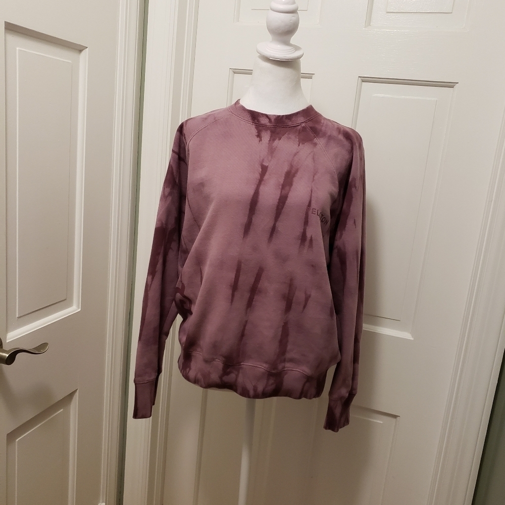 Spiritual Gangster x Peloton Purple Tie-Dye Raglan Crewneck Sweatshirt Medium